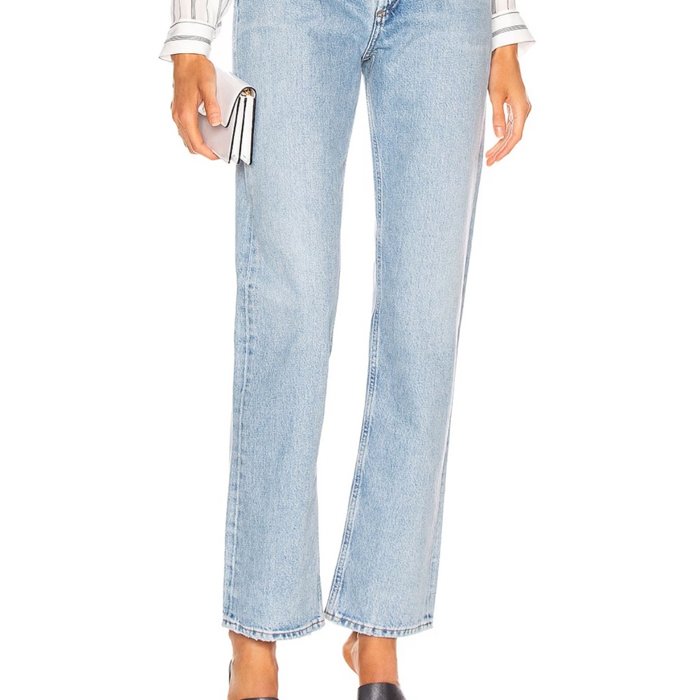 Agolde LANA Light Blue Straight Leg Jeans - Picture 6 of 9